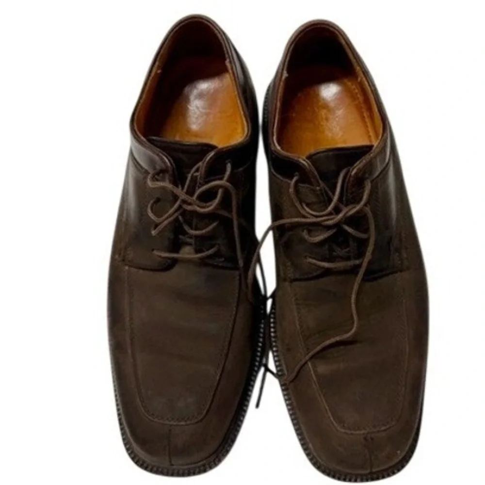 Cole Haan Mens Brown Leather Lace Up Oxford Dress Shoes‎ Size 8 M